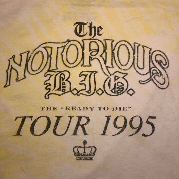 Brand: the notorious B.I.G / oversized tee / skater vibes /pink and yellow tones - Picture 2 of 3